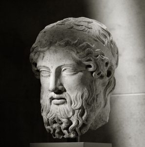 Fig. 3: Marble head from a herm, 1st-2nd c. CE (copy of Greek herm of ca. 450-425 BCE), Metropolitan Museum of Art 13.231.2